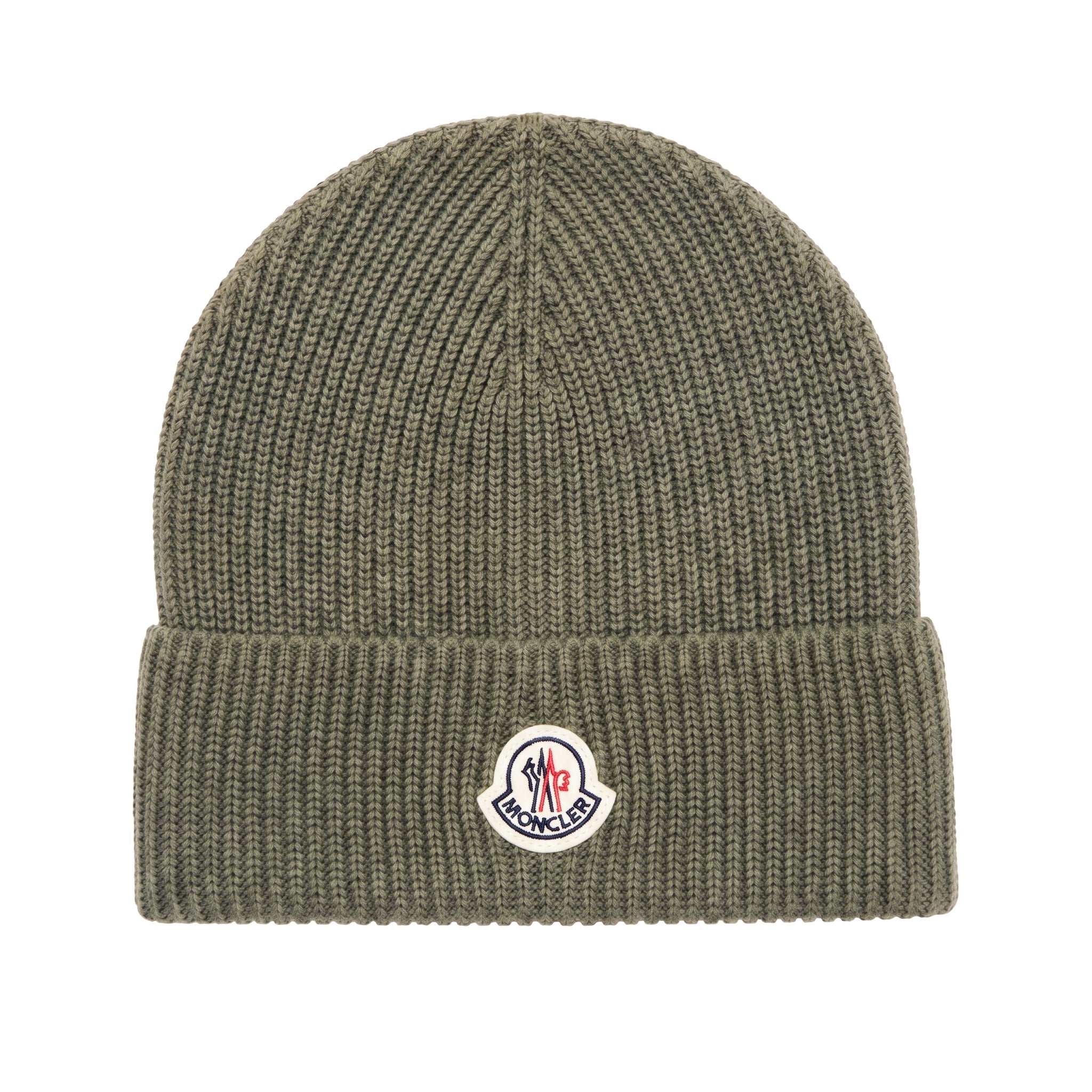 Color variation of Moncler Logo Beanie Khaki