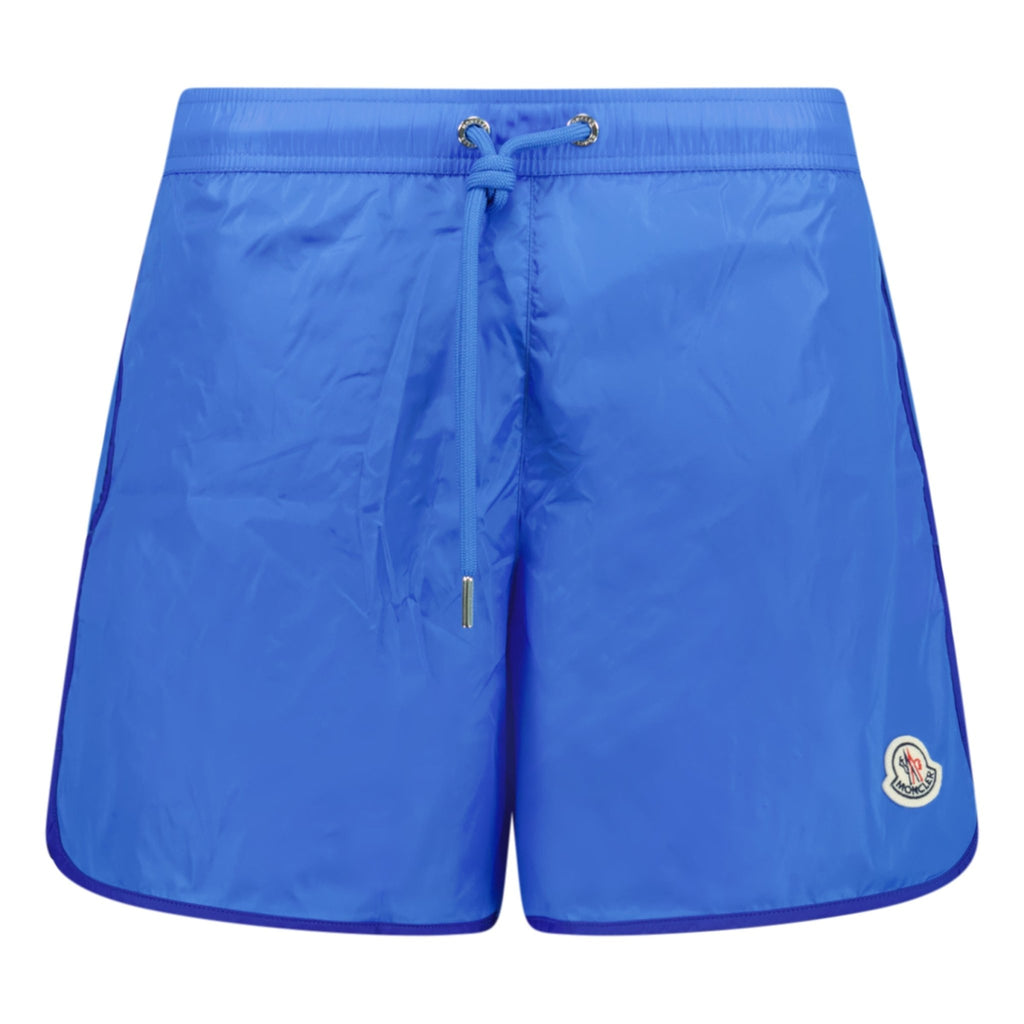 Moncler Logo Patch Swim Shorts Blue - chancefashionco