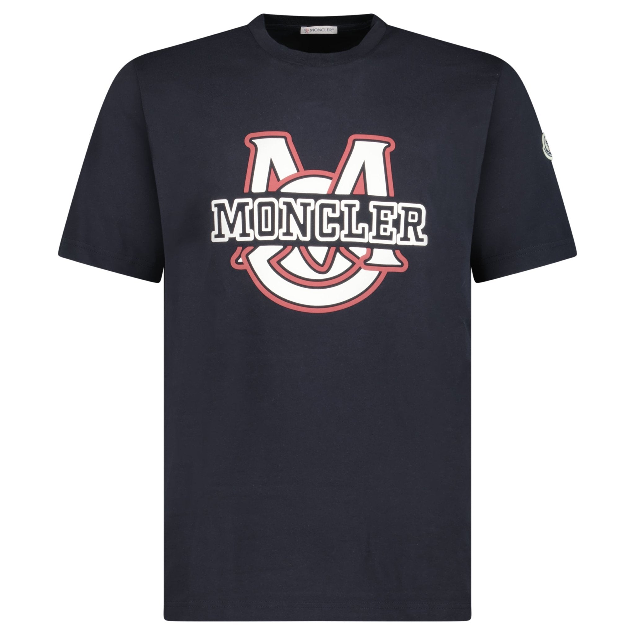 Color variation of Moncler Logo Print T-Shirt Navy