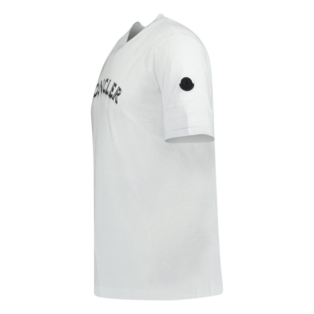 Moncler Spray Logo T-Shirt White - chancefashionco