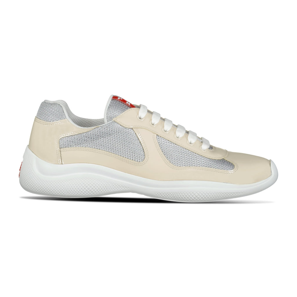 Prada Americas Cup Sneakers Beige & Grey Mesh - chancefashionco