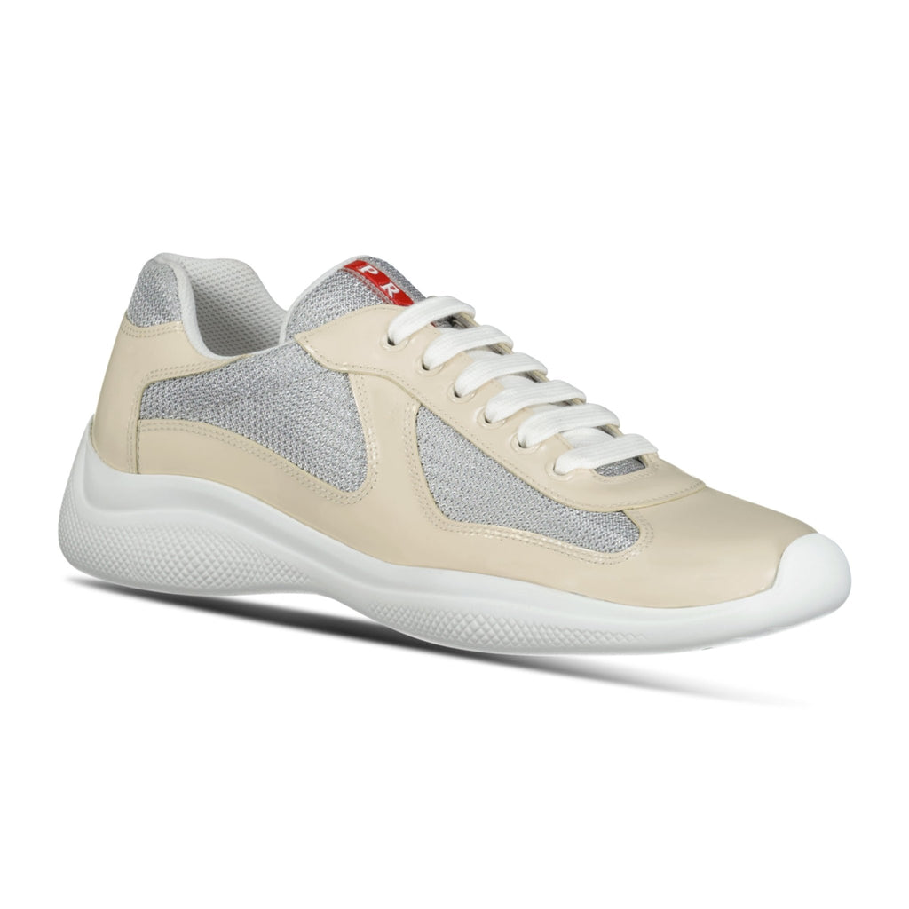 Prada Americas Cup Sneakers Beige & Grey Mesh - chancefashionco