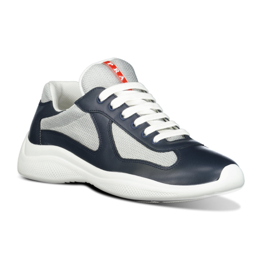 Prada Americas Cup Sneakers Navy & Grey Mesh - chancefashionco