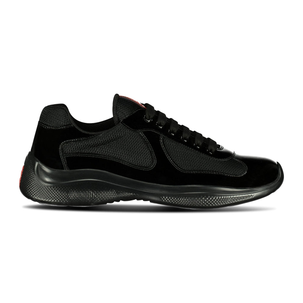 Prada Americas Cup Sneakers Patent Black - chancefashionco