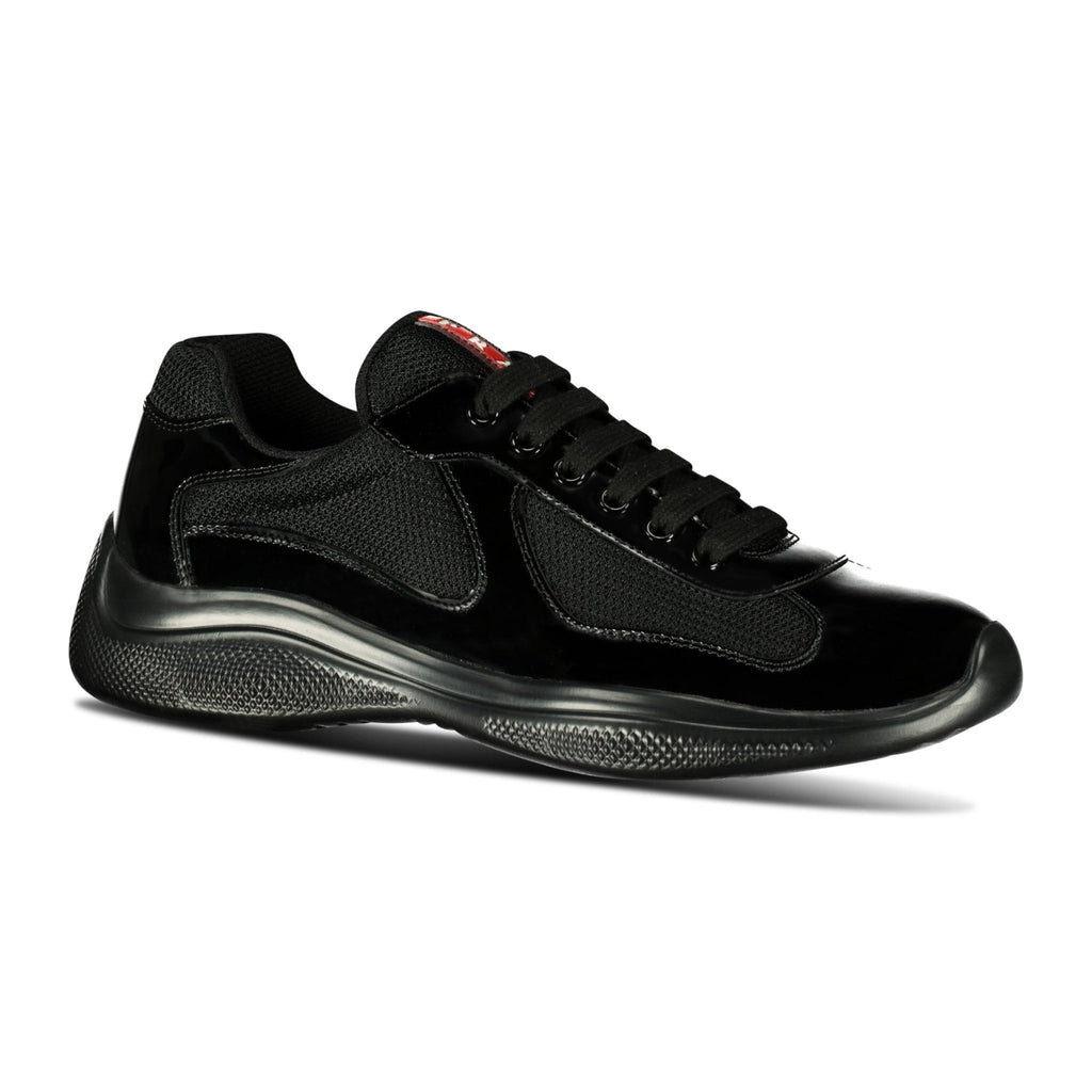 Prada Americas Cup Sneakers Patent Black - chancefashionco