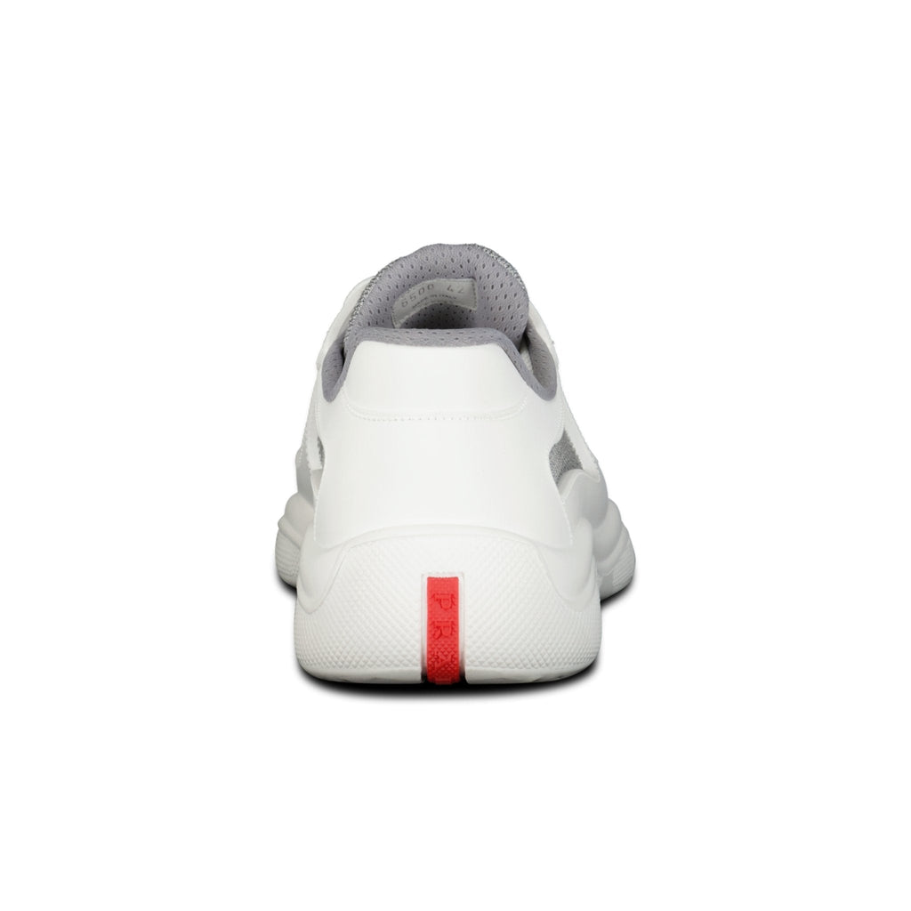 Prada Americas Cup Sneakers Soft Rubber White & Grey Mesh - chancefashionco