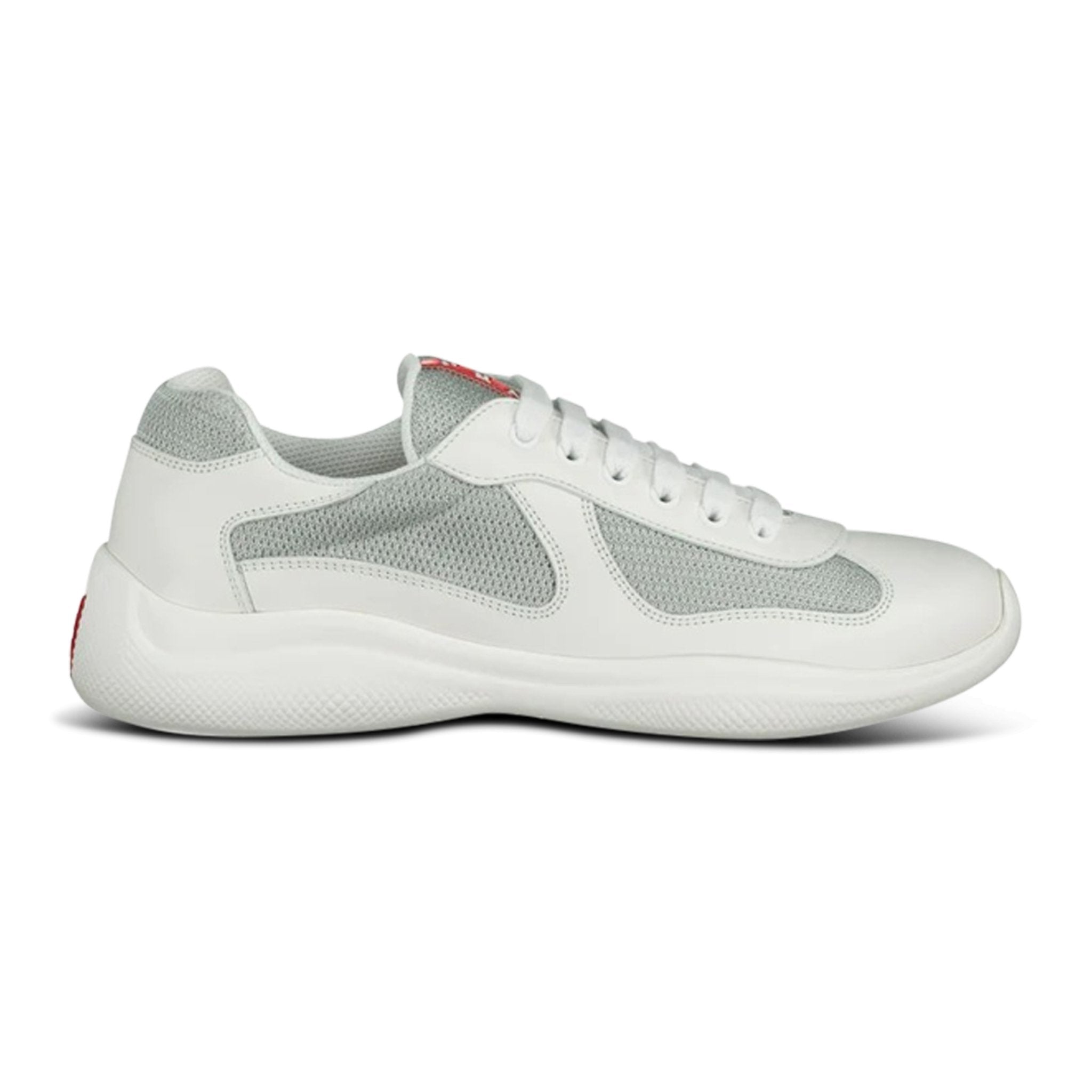 Prada Americas Cup Sneakers White Grey Mesh chancefashionco