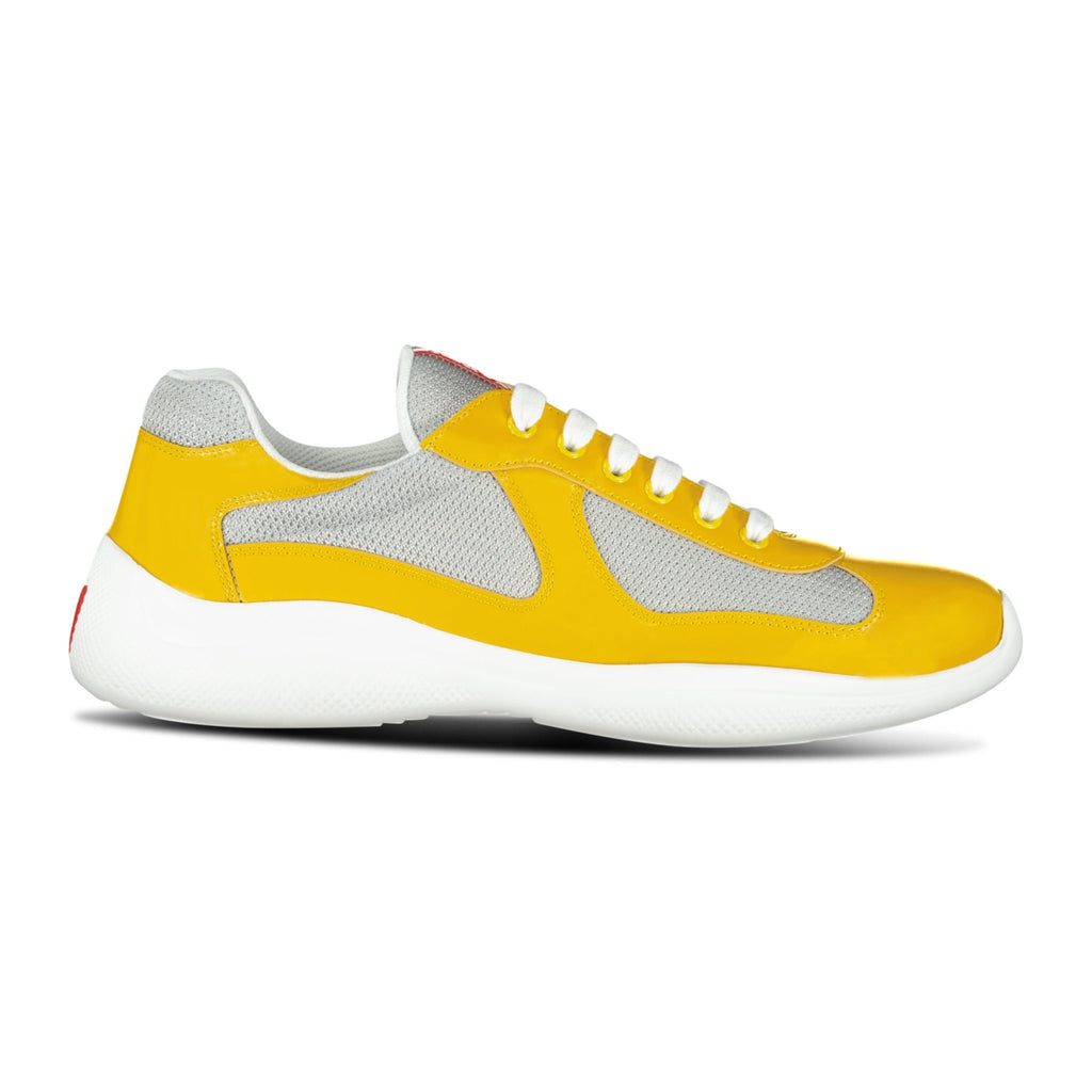Prada Americas Cup Sneakers Yellow & Grey Mesh - chancefashionco