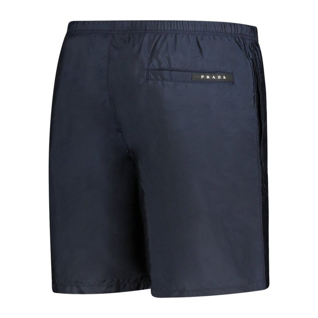 Prada Black Logo Swim Shorts Navy - chancefashionco