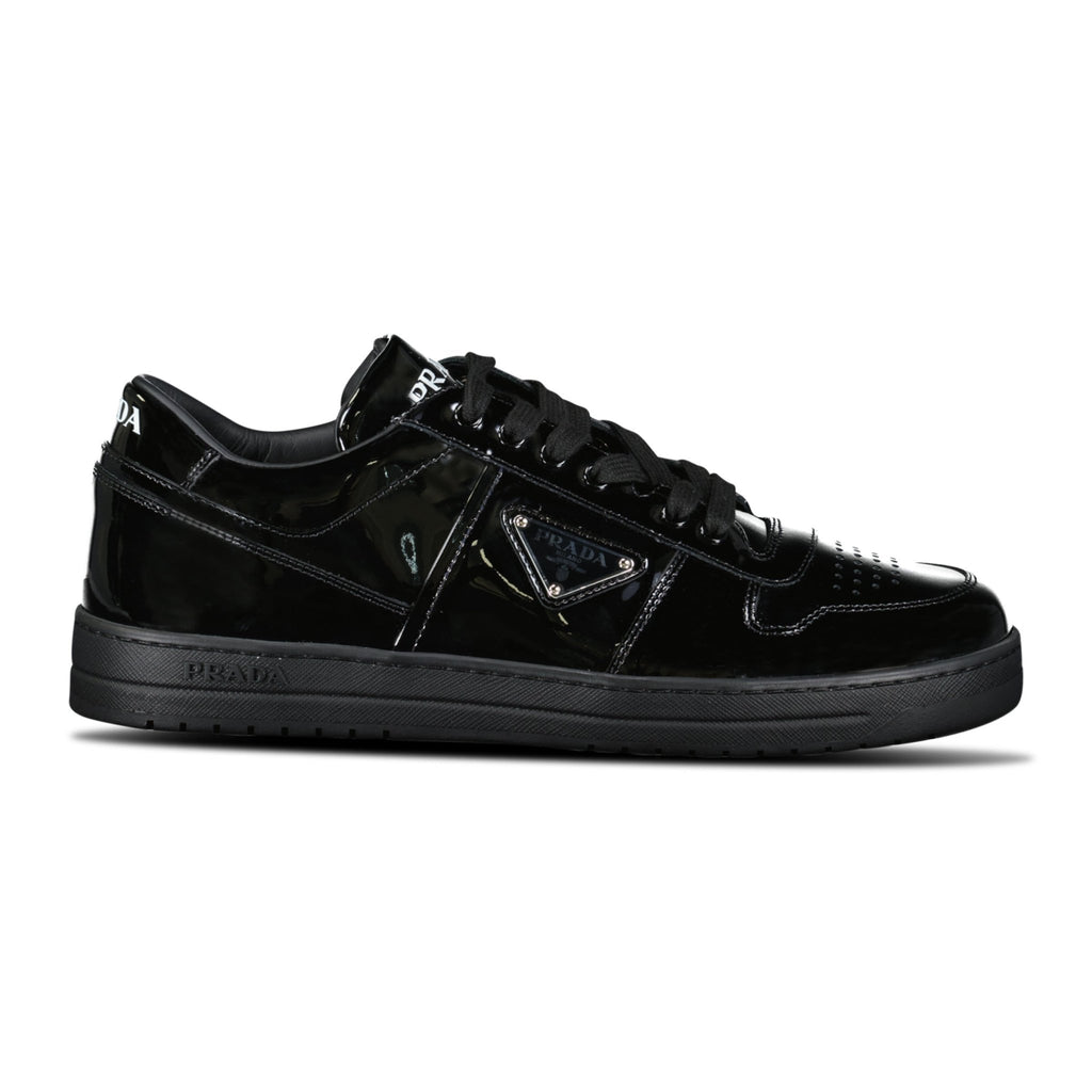 Prada Downtown Patent Leather Trainers Black - chancefashionco