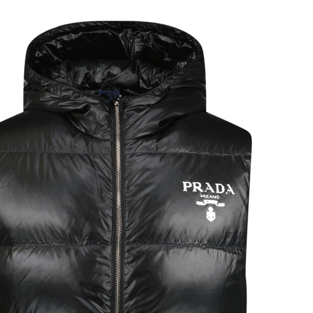 Prada Logo Down Gilet Black - chancefashionco