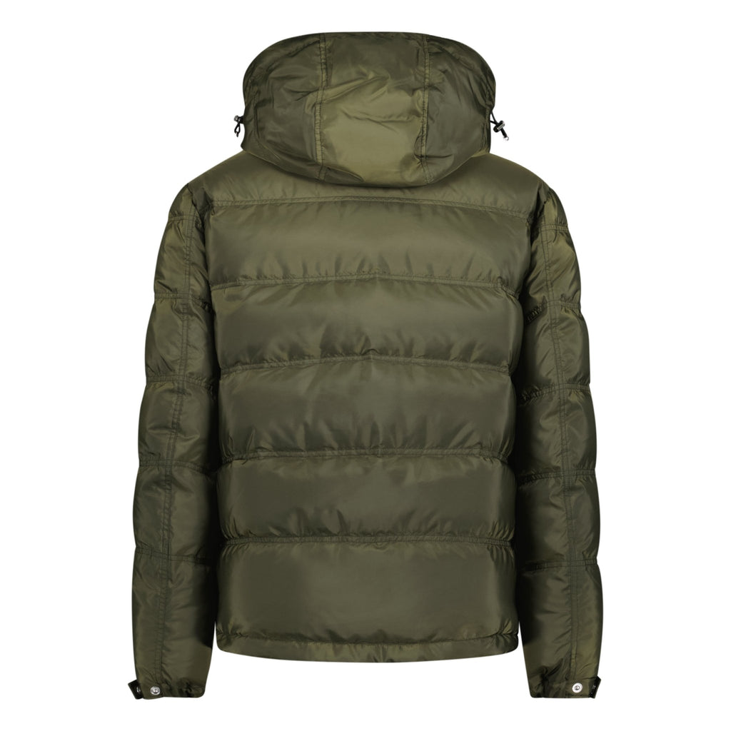 Prada Logo Down Hooded Jacket Khaki - chancefashionco