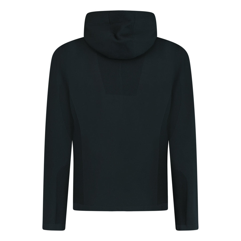 Prada Logo Technical Knit Hoodie Black - chancefashionco