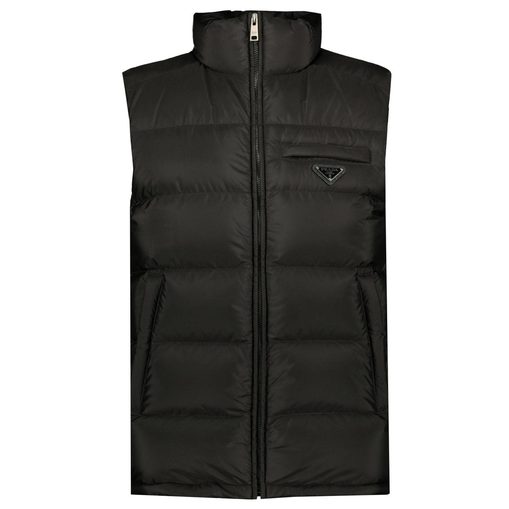 Prada Nylon Down Fill Gilet Black - chancefashionco