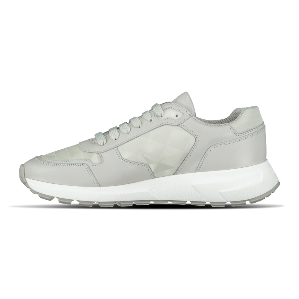 Prada Prax 01 Re - Nylon Leather Sneakers Grey - chancefashionco