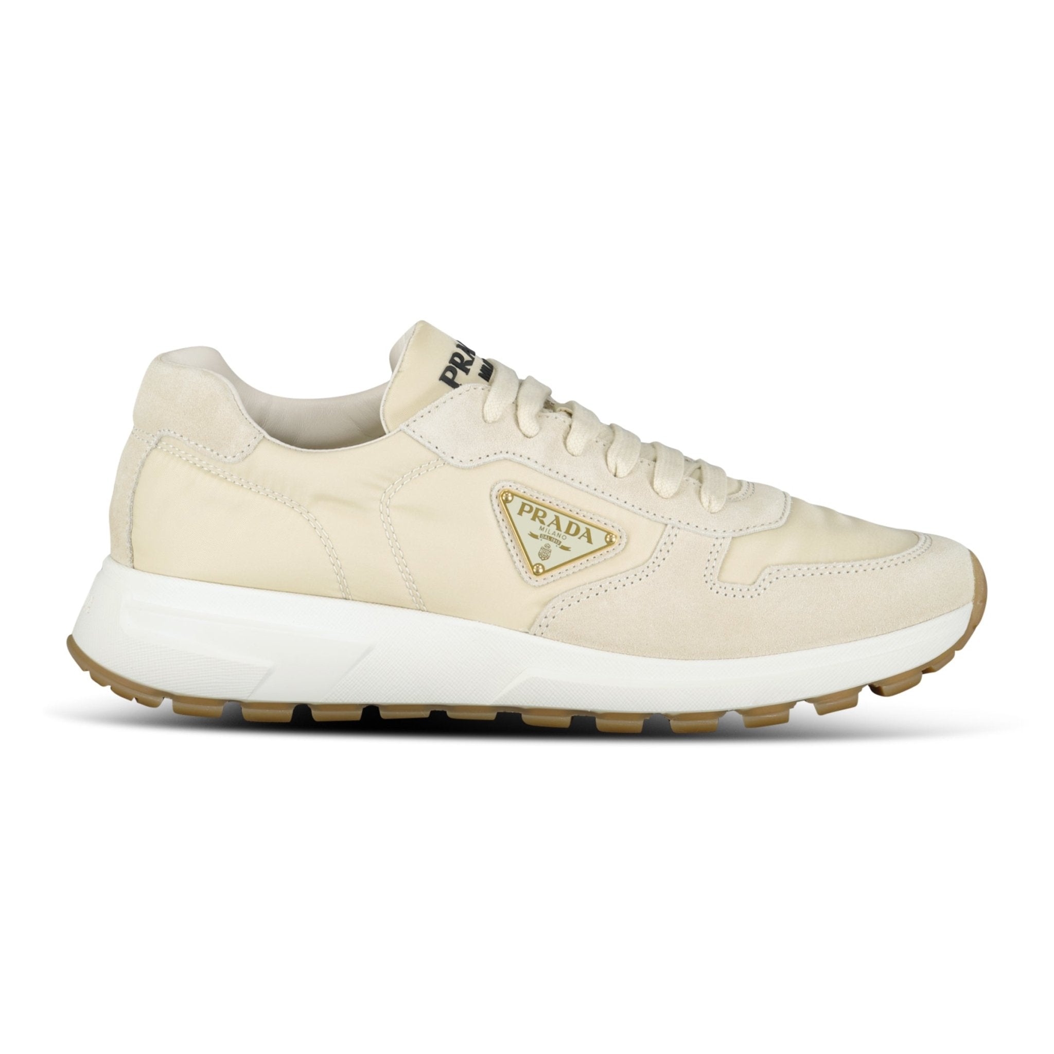 Color variation of Prada Prax 2.0 Re-Nylon & Suede Sneakers Beige