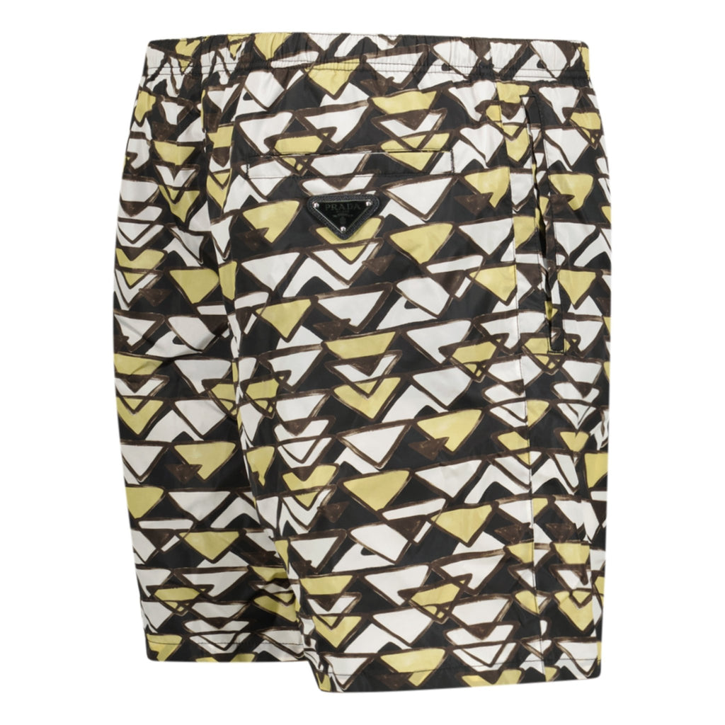 Prada Re - Nylon Geometric Swim Shorts - chancefashionco