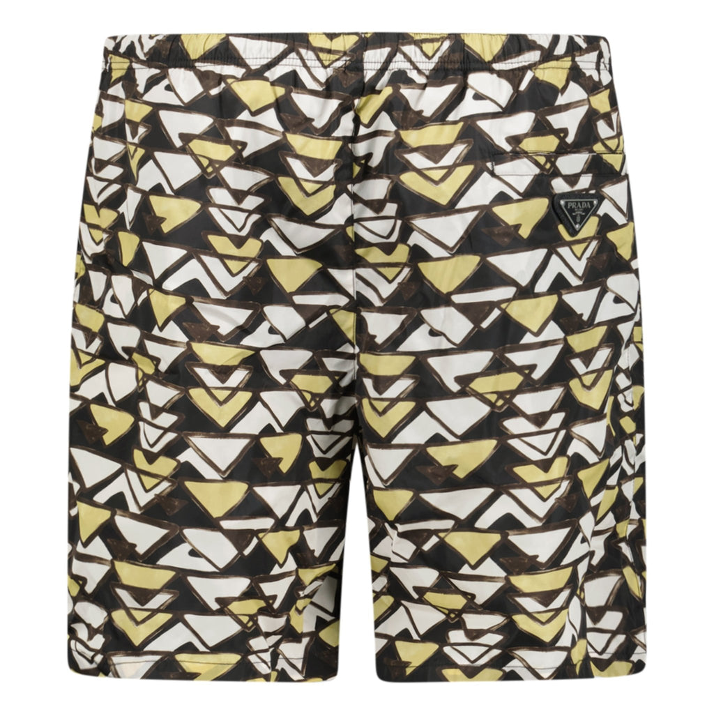 Prada Re - Nylon Geometric Swim Shorts - chancefashionco