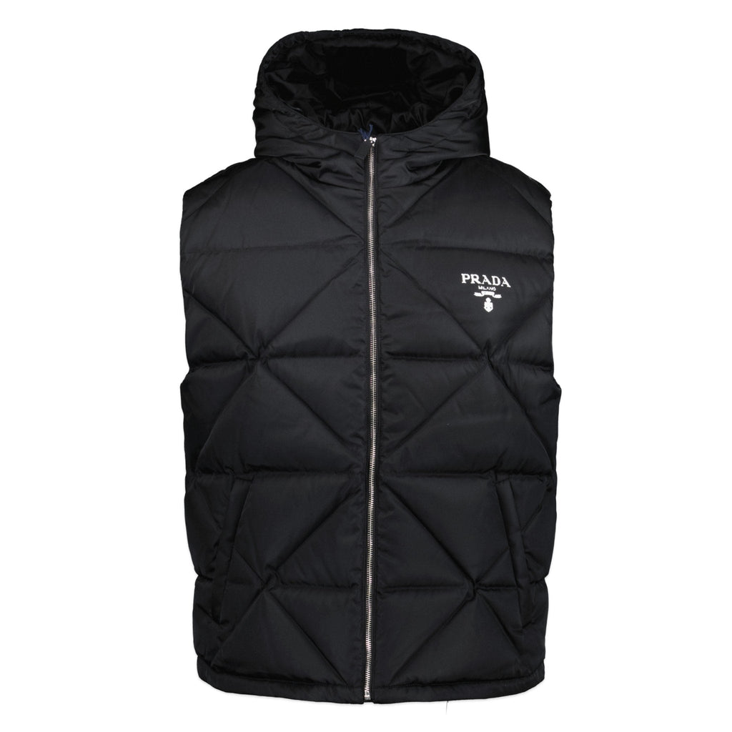 Prada Re - Nylon Quilted Gilet Black - chancefashionco