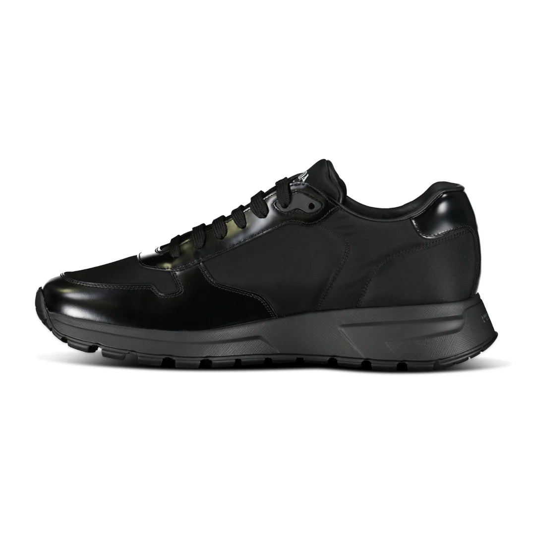 Prada Prax 01 Re Nylon Leather Sneakers All Black