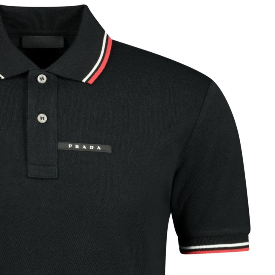 Prada Short Sleeve Polo Black - chancefashionco