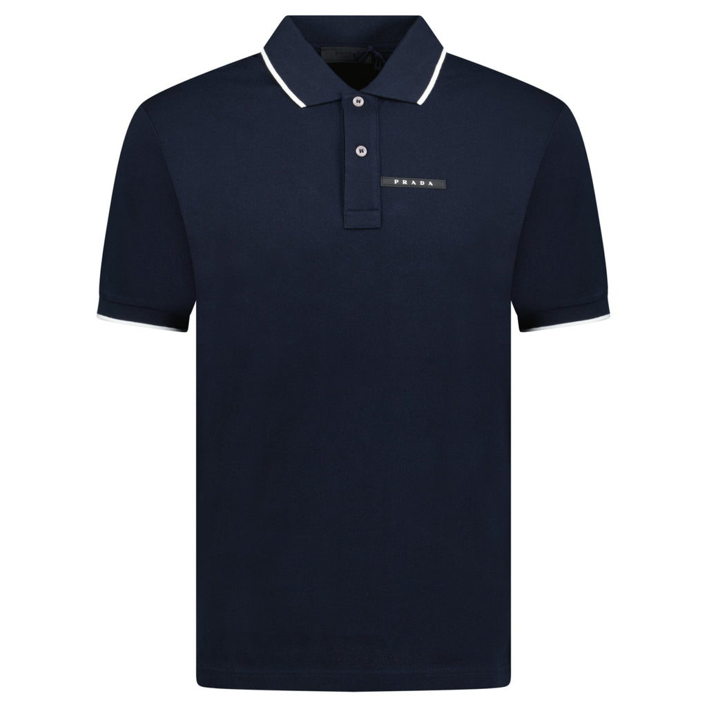 Prada Short Sleeve Polo Navy - chancefashionco