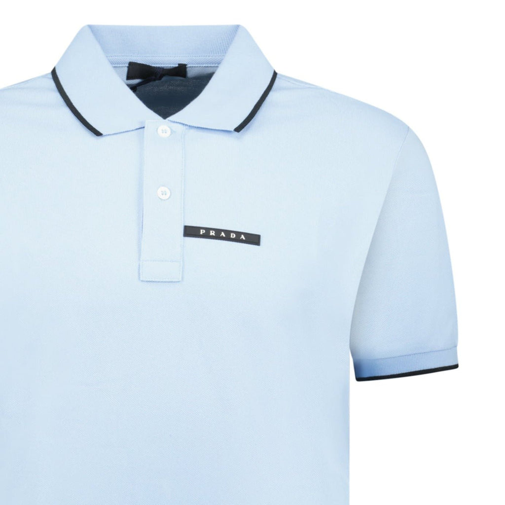 Prada Short Sleeve Polo Sky Blue - chancefashionco