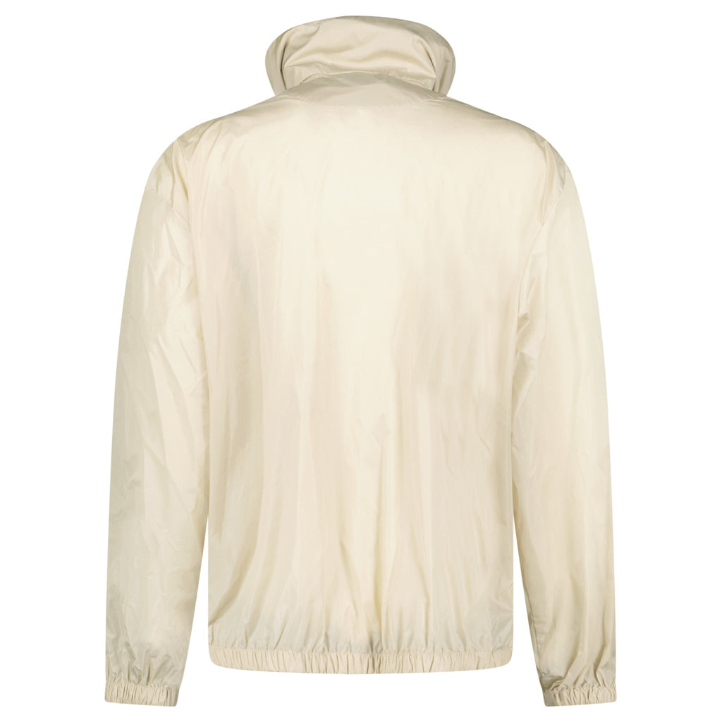 Prada Triangle Logo Funnel Neck Nylon Jacket Beige - chancefashionco