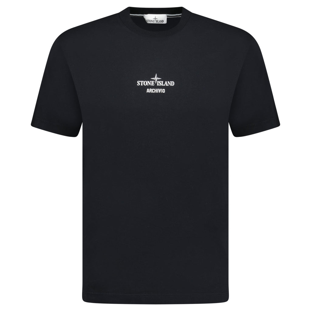 Stone Island Archivo Print T-Shirt Black - chancefashionco