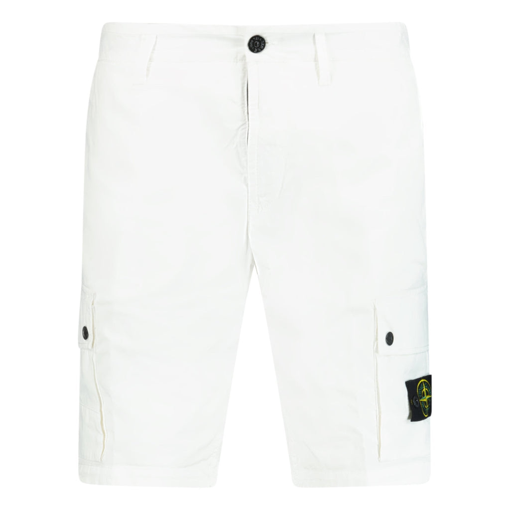 Stone Island Bermuda Shorts White - chancefashionco