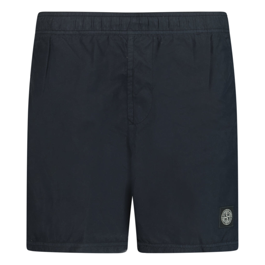 Stone Island Brushed Nylon Swim Shorts Black - chancefashionco