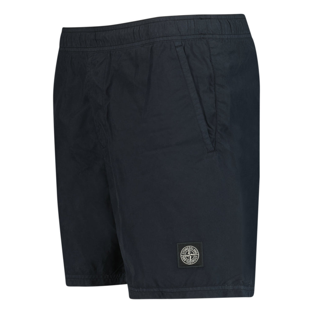 Stone Island Brushed Nylon Swim Shorts Black - chancefashionco