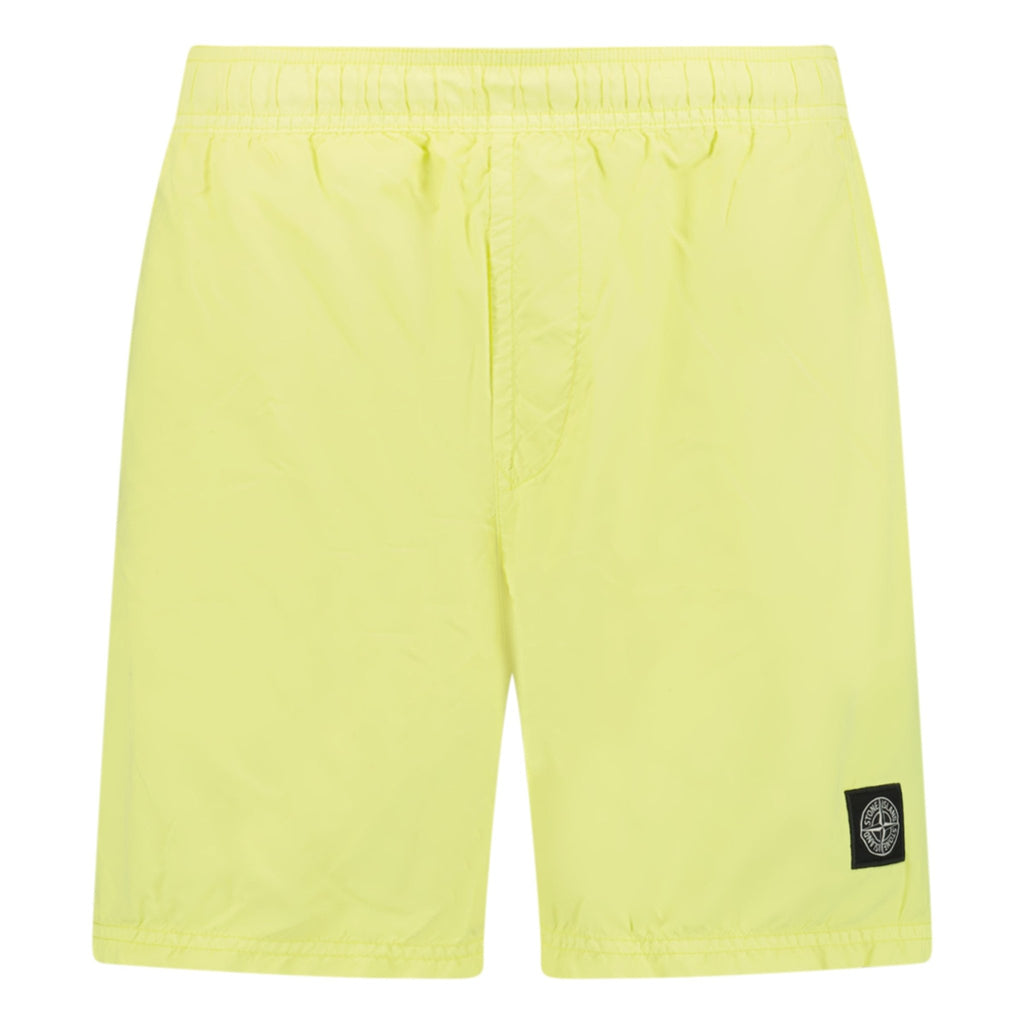 Stone Island Brushed Nylon Swim Shorts Lemon - chancefashionco