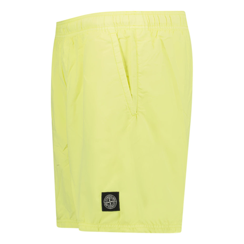 Stone Island Brushed Nylon Swim Shorts Lemon - chancefashionco