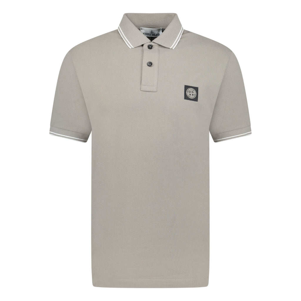 Stone Island Compass Logo Polo Grey - chancefashionco