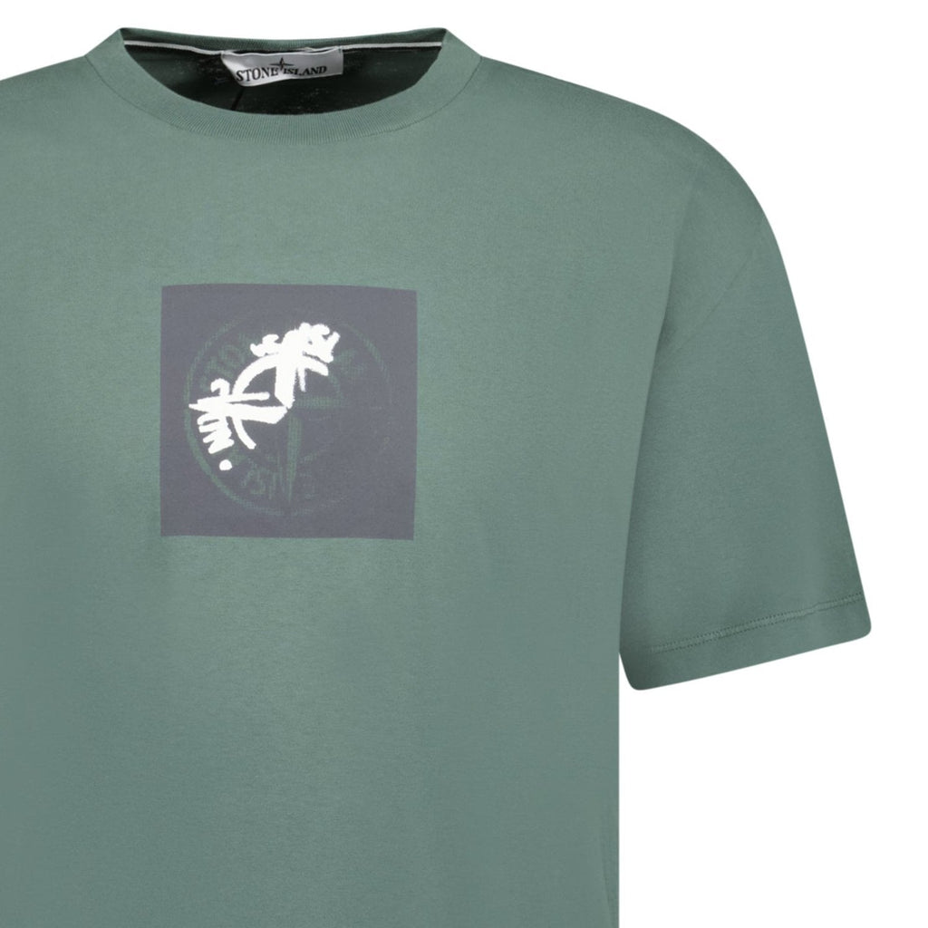 Stone Island Compass Logo T-Shirt Green - chancefashionco