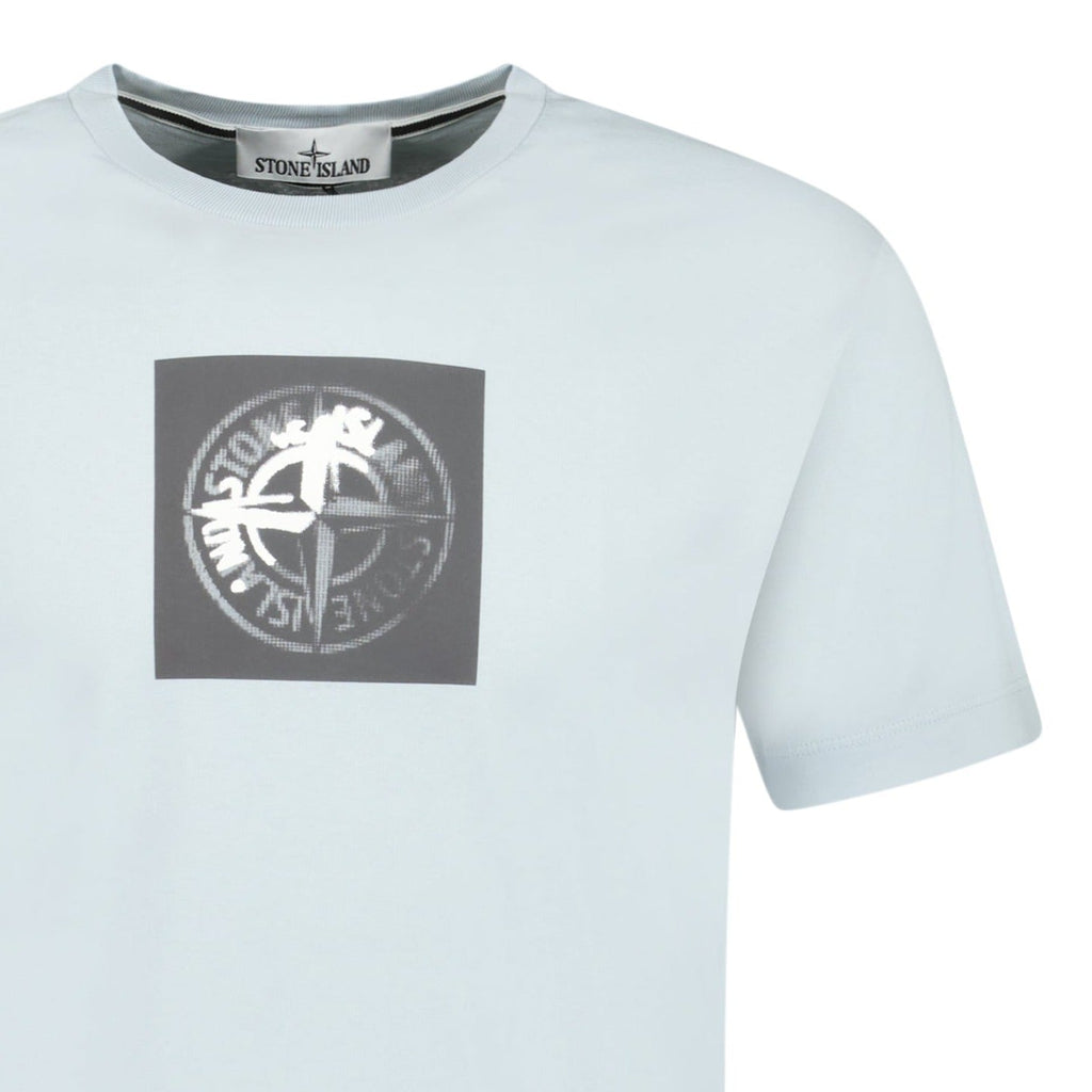 Stone Island Compass Logo T-Shirt Sky Blue - chancefashionco