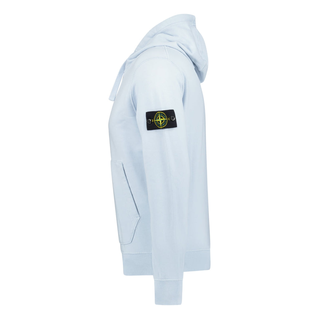 Stone Island Cotton Hooded Sweatshirt Sky Blue - chancefashionco