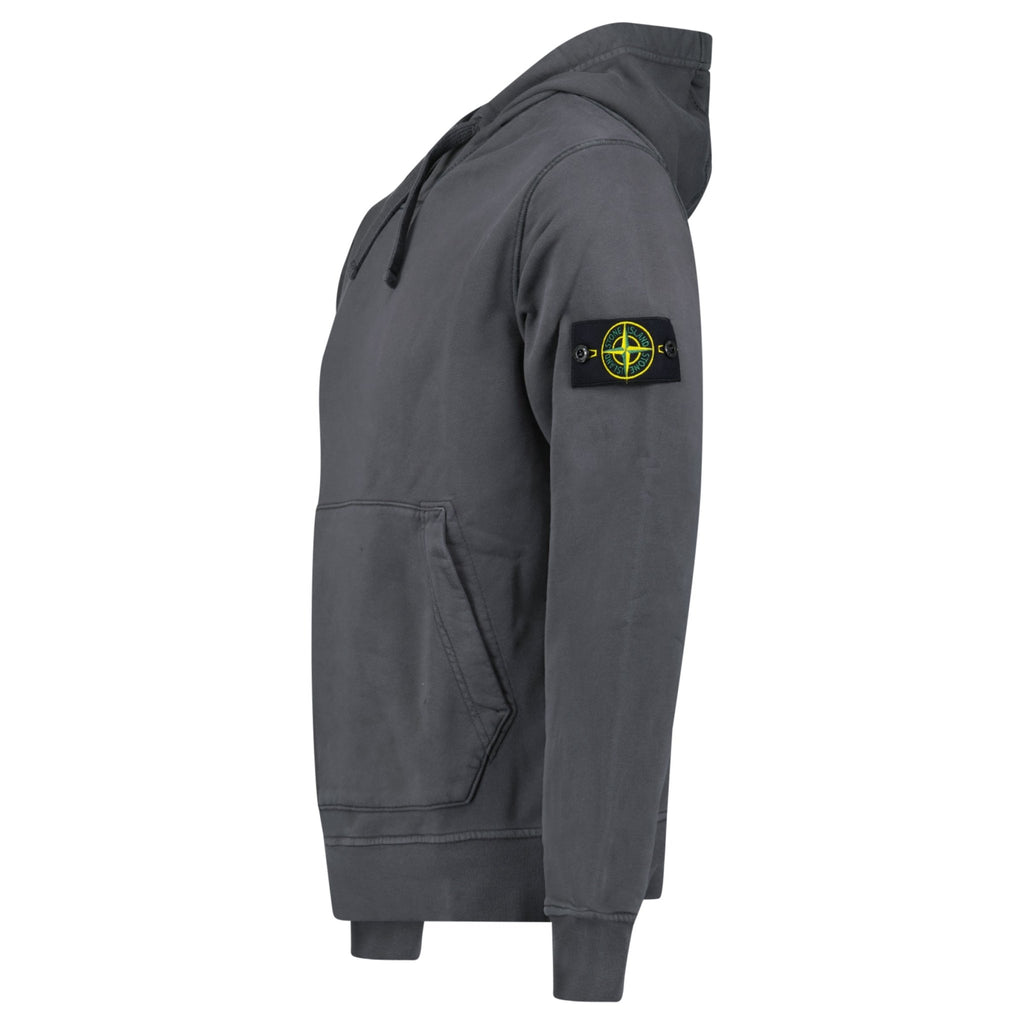 Stone Island Cotton Hoodie Sweatshirt Charcoal - chancefashionco