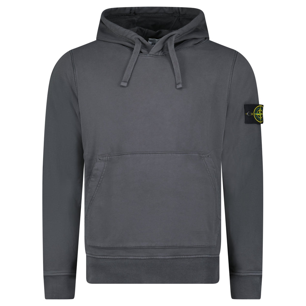 Stone Island Cotton Hoodie Sweatshirt Charcoal - chancefashionco