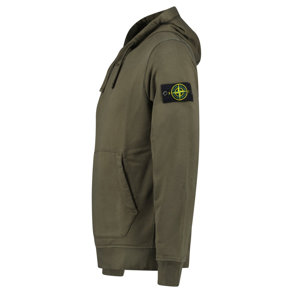 Stone Island Cotton Hoodie Sweatshirt Khaki - chancefashionco