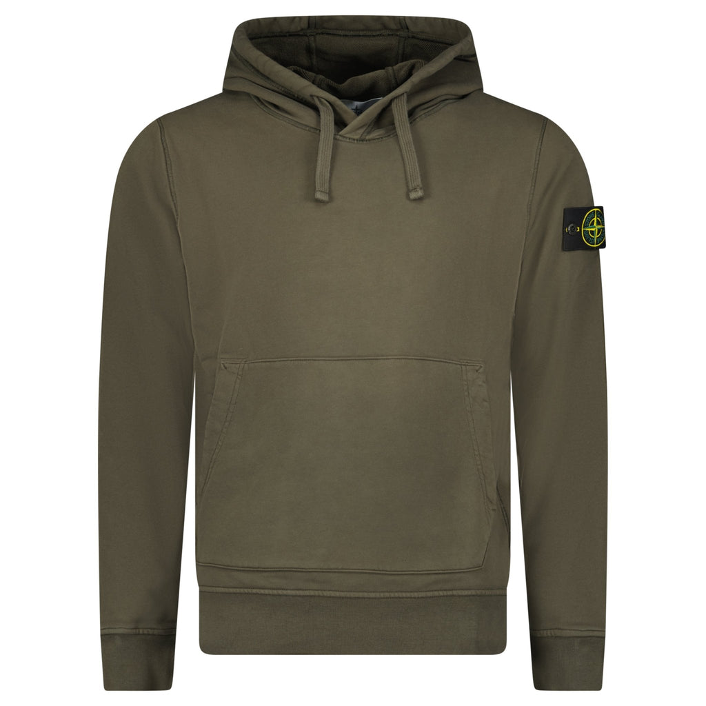 Stone Island Cotton Hoodie Sweatshirt Khaki - chancefashionco