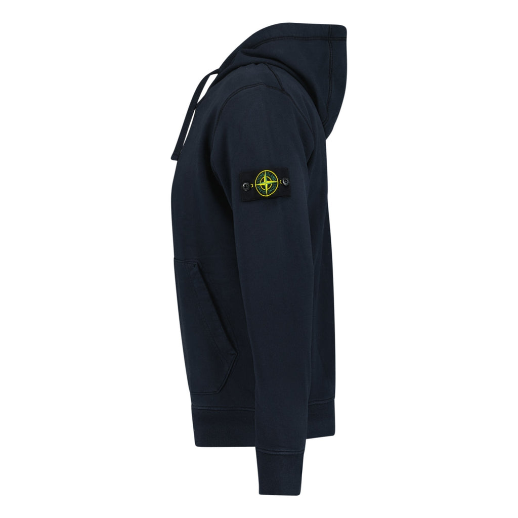 Stone Island Cotton Hoodie Sweatshirt Navy - chancefashionco