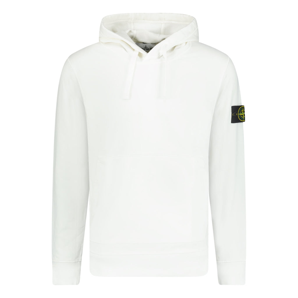 Stone Island Cotton Hoodie Sweatshirt White - chancefashionco