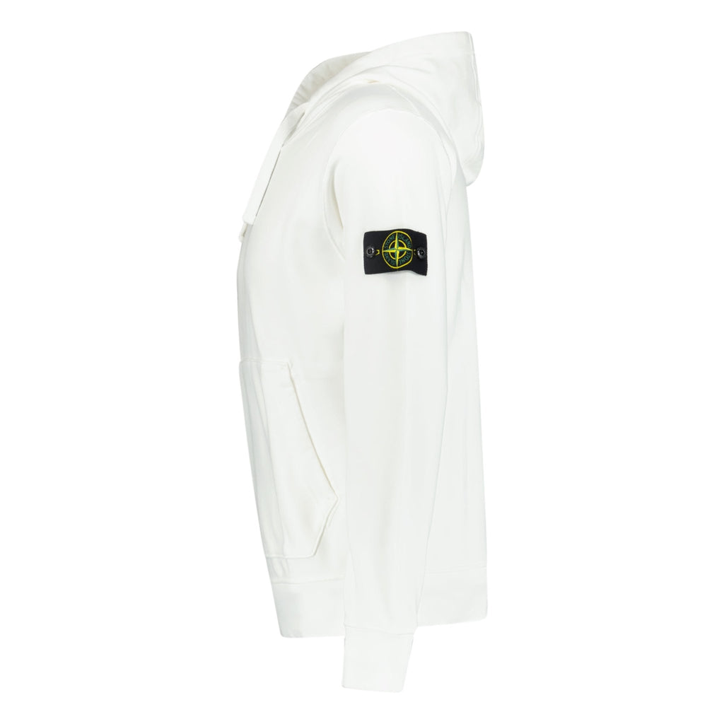 Stone Island Cotton Hoodie Sweatshirt White - chancefashionco