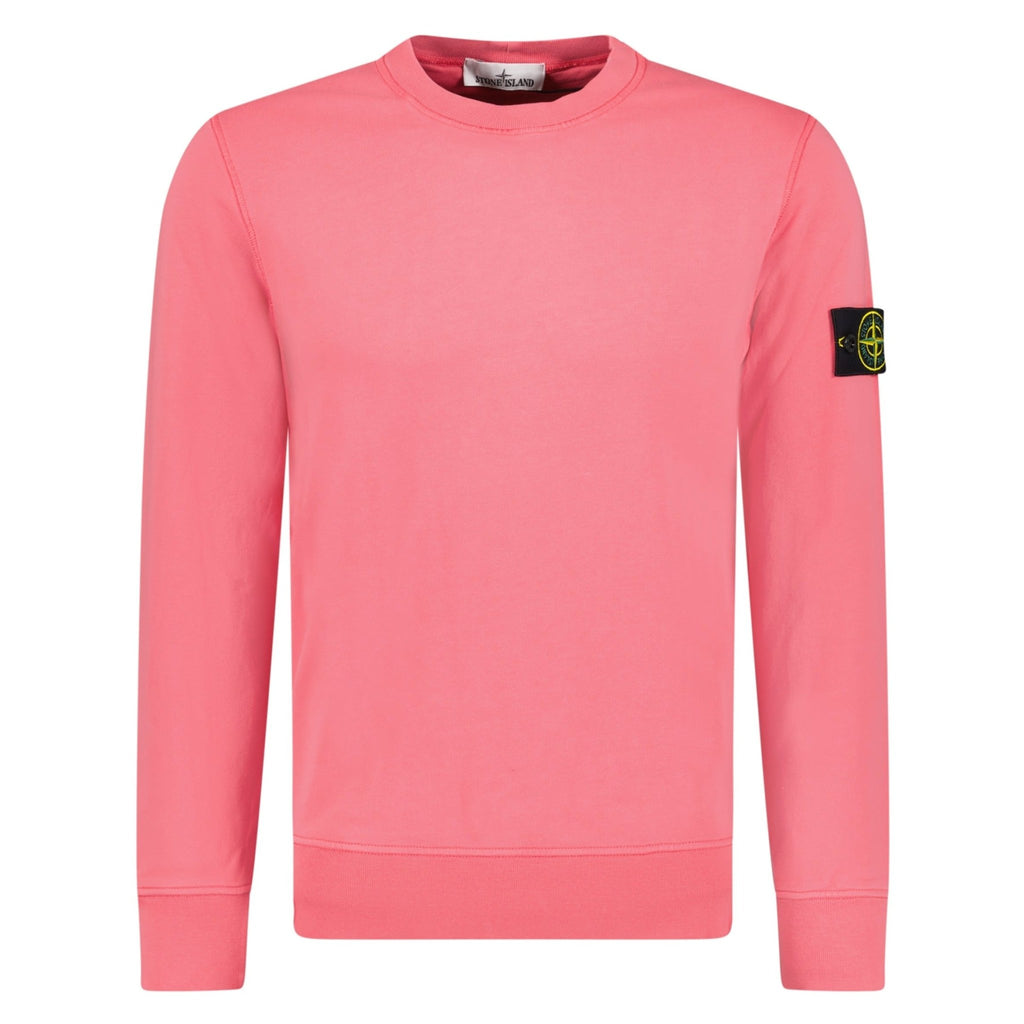 Stone Island Cotton Sweatshirt Pink - chancefashionco