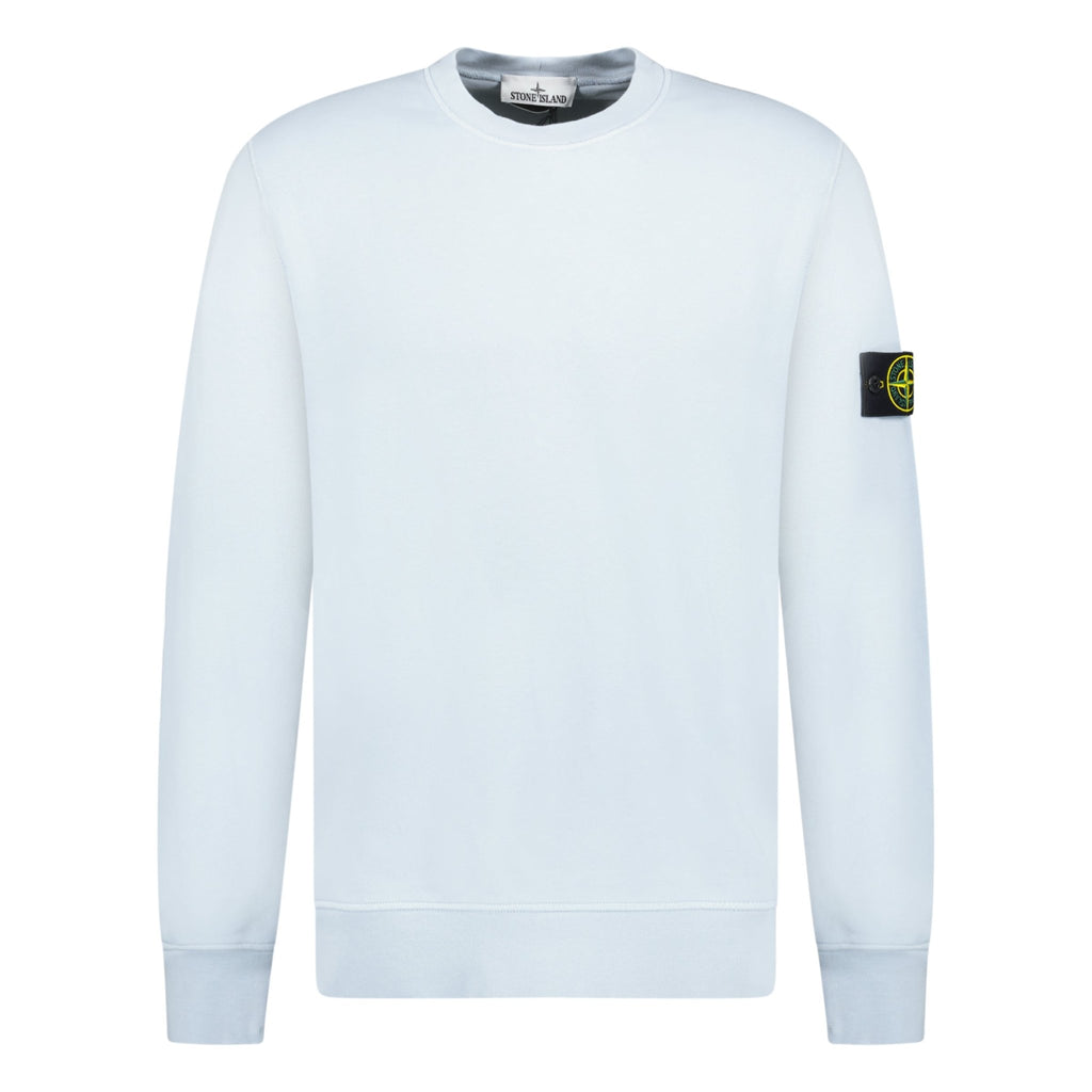 Stone Island Cotton Sweatshirt Sky Blue - chancefashionco