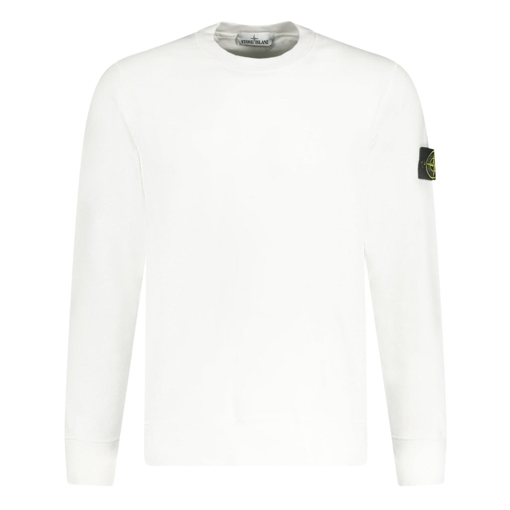 Stone Island Cotton Sweatshirt White - chancefashionco