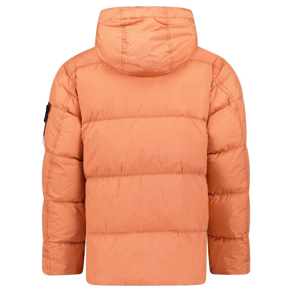 Stone Island Garment Dyed Crinkle Reps Down Jacket Orange - chancefashionco