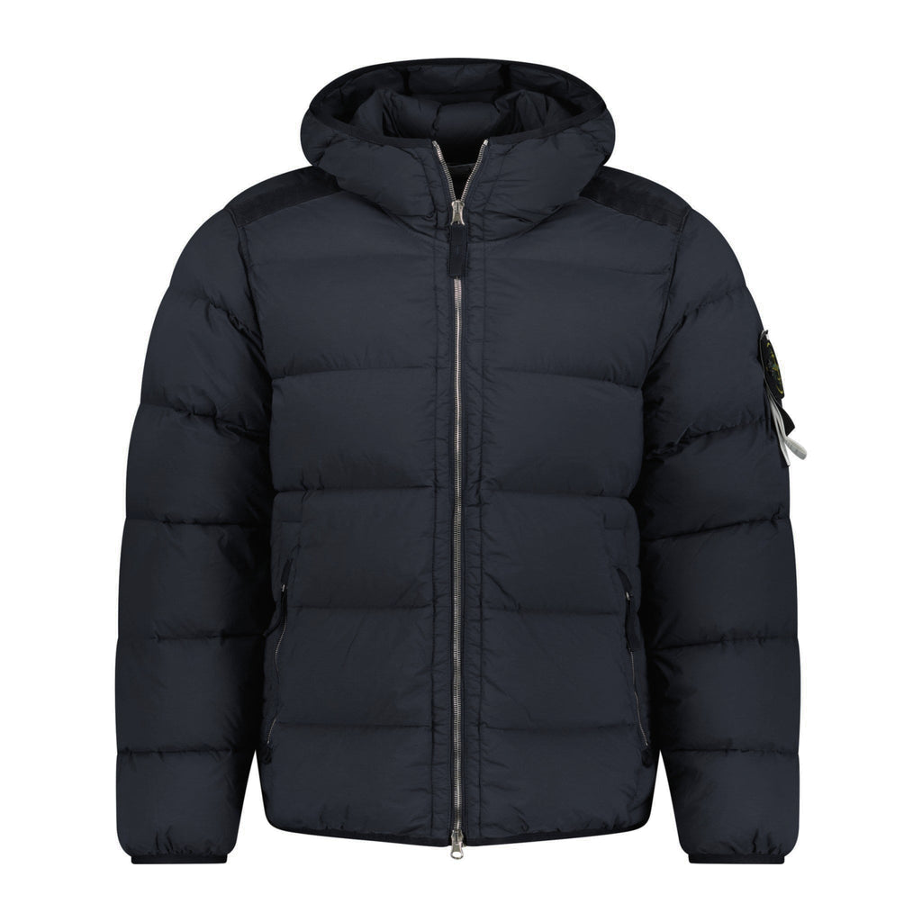 Stone Island Hooded Puffer Seamless Tunnel Nylon Black - chancefashionco